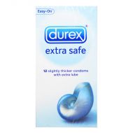 Durex Extra Safe Condom- 12 Slightly Thicker Condoms With Extra Lube