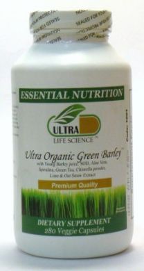 Ultra Life Science Ultra Organic Green Barley - 280 Veggie Capsules