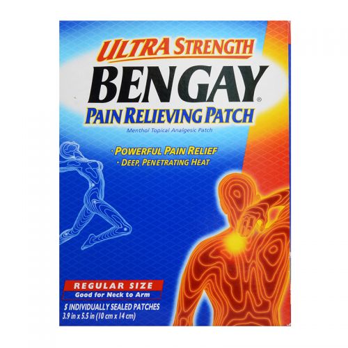 Ultra Strength Bengay Pain Relieving Patch Regular Size (Good for Neck to Arm) - 10cm x 14cm