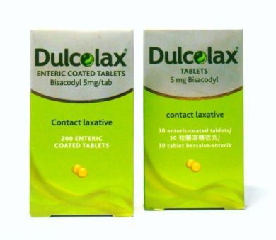 Dulcolax Contact Laxative Tablets - 200 Enteric Coated Tablets x 5 mg