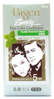 Hoyu Bigen Speedy Hair Color Conditioner With Natural Herbs - No.882 Brownish Black