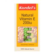 Kordel's Natural Vitamin E 200iu - 100 Softgel