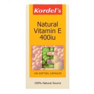 Kordel's Natural Vitamin E 400IU - 100 Softgel Capsules