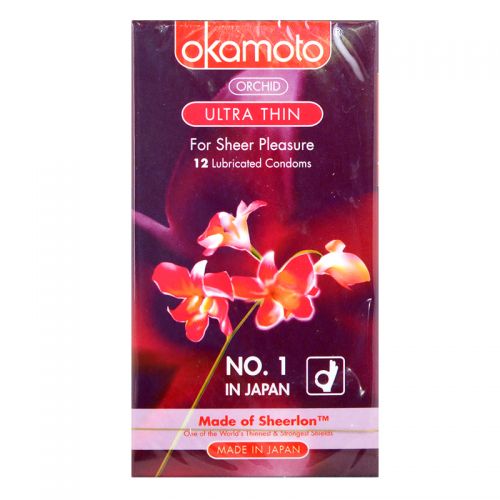 Okamoto Orchid Ultra Thin - 12 Lubricated Condoms