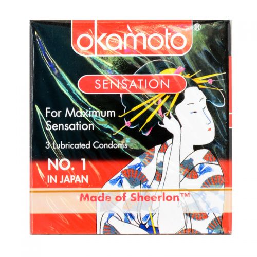 Okamoto Sensation - 3 Lubricated Condoms
