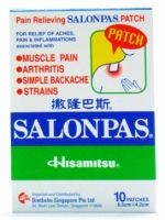 Salonpas Pain Relief Patch - 10 Patches (6.5 cm x 4.2 cm)