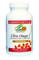Ultra Life Science Ultra Omega 3 (EPA 360 DHA 240 Plus Natural Vitamin E) - 120 Soft Gel Capsules