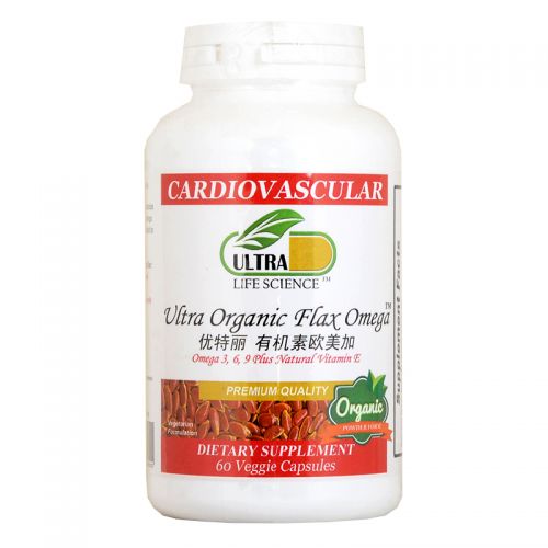 Ultra Life Science Ultra Organic Flax Omega - 60 Veggie Capsules